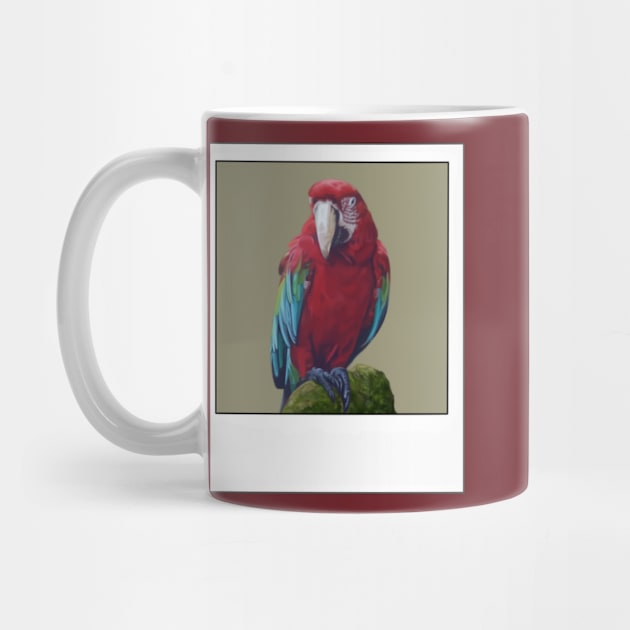 Scarlet Macaw- Digital illustration by AlmightyClaire